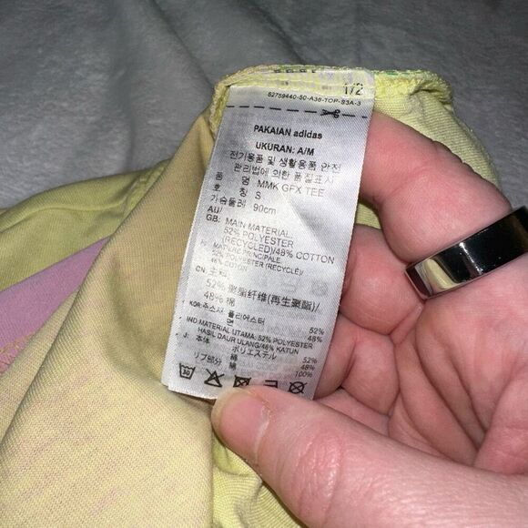 Adidas x Marimekko Yellow Flower Graphic Tee Size Asia Medium (US Small) EUC - Picture 8 of 13